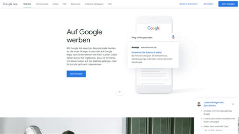 google ads startseite.